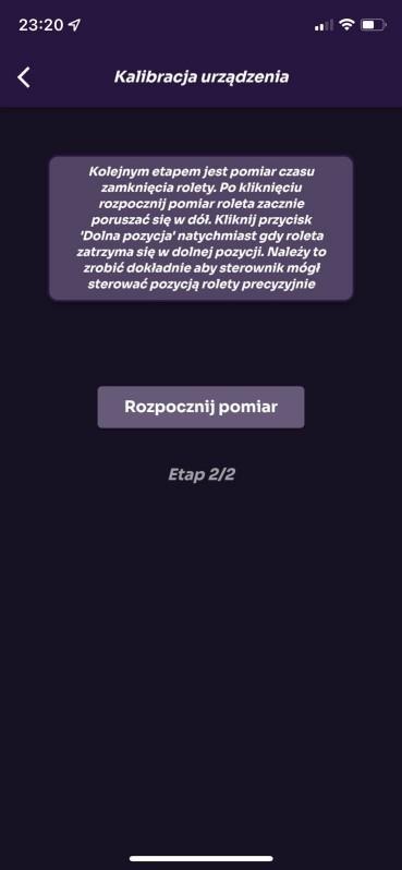 Starting down movement